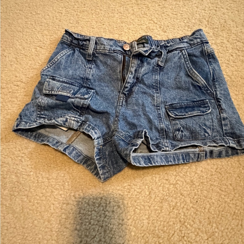 Denim Blue Women's Cargo Shorts